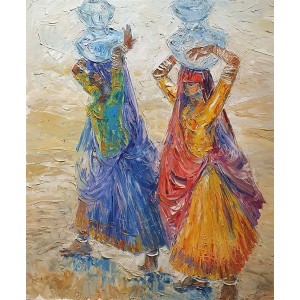 Sabiha Nasar-ud-Deen, 24 x 36 Inch, Oil on Canvas, Figurative Painting, AC-SBND-121